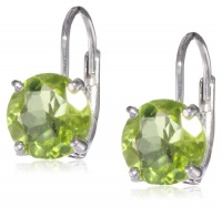 Sterling Silver 8mm Round Peridot Lever Back Earrings Sterling Silver 8mm Round Peridot Lever Back Earrings