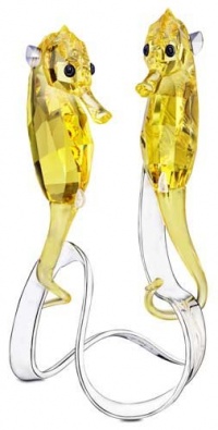 Swarovski Crystal Sea Horses, Light Topaz Swarovski Crystal Sea Horses, Light Topaz