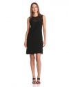 Rebecca Taylor Women's Silk Classic Shift Dress, Black, 10