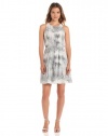 Rebecca Taylor Women's Animal Printed Dress, Steel Combo, 2