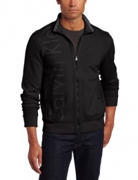 Calvin Klein Sportswear Men's Long Sleeve Ponte Track Jacket With Logo Calvin Klein Sportswear Men's Long Sleeve Ponte Track Jacket With Logo