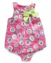 First Impressions Infant Girls Pink Sunsuit, Flower Print, 12 Months