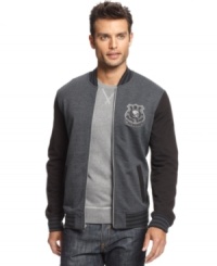 Captain a team of heritage style with this varsity-inspired jacket from INC International Concepts. (Clearance) Captain a team of heritage style with this varsity-inspired jacket from INC International Concepts. (Clearance)