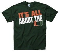 Miami Hurricanes Dark Green 'It's All About The U' Slogan T-Shirt Miami Hurricanes Dark Green 'It's All About The U' Slogan T-Shirt