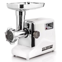 STX TURBOFORCE 3000 SERIES - 3 SPEED - 3000 WATT PEAK OUTPUT POWER - ELECTRIC MEAT GRINDER - 3 STAINLESS STEEL CUTTING BLADES - 3 TEMPERED STEEL GRINDING PLATES - KUBBE/KIBBE ATTACHEMENT & A SET OF 3 SIZES OF SAUSAGE STUFFING TUBES!!!