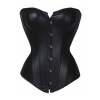 Muka Black Faux Leather Fashion Boned Corset, Gift Idea