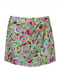 Nanette Lepore Womens Icy Blue Poolside Floral Silk Skort Shorts 6 Nanette Lepore Womens Icy Blue Poolside Floral Silk Skort Shorts 6