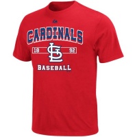 MLB Majestic St. Louis Cardinals Past Time Original T-Shirt - Red MLB Majestic St. Louis Cardinals Past Time Original T-Shirt - Red