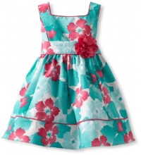 Sweet Heart Rose Girls 2-6X Floral Printed Dress, Teal/Pink, 6 Sweet Heart Rose Girls 2-6X Floral Printed Dress, Teal/Pink, 6