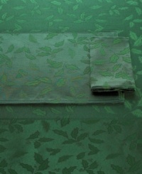 Dress up your table with the Holly Damask tablecloth from Lenox. A timeless design and machine washable blend in lustrous green bring lasting elegance to seasonal dining. Dress up your table with the Holly Damask tablecloth from Lenox. A timeless design and machine washable blend in lustrous green bring lasting elegance to seasonal dining.