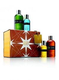 Travel into the great beyond with our galactic shower time gift for men. Hearty. Harmonious. Sparkling. Set includes: Re-charge Black Pepper Bodywash 10 oz., our number 1 seller for menBracing Silverbirch Bodywash 10 oz., bringing the outdoors inCool Buchu Bodywash 3.4 oz., a perfect post-gym refresherFresh Bushukan Citrus Bodywash 3.4 oz., with bushukan fruit (aka 'Buddha's hand')Made in England Travel into the great beyond with our galactic shower time gift for men. Hearty. Harmonious. Sparkling. Set includes: Re-charge Black Pepper Bodywash 10 oz., our number 1 seller for menBracing Silverbirch Bodywash 10 oz., bringing the outdoors inCool Buchu Bodywash 3.4 oz., a perfect post-gym refresherFresh Bushukan Citrus Bodywash 3.4 oz., with bushukan fruit (aka 'Buddha's hand')Made in England