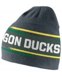 Get your head in the game with this Oregon Ducks NCAA beanie from Nike. Get your head in the game with this Oregon Ducks NCAA beanie from Nike.