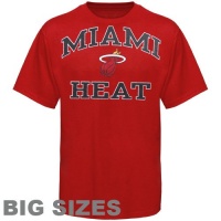 NBA Majestic Miami Heat Heart and Soul Big Sizes T-Shirt - Red NBA Majestic Miami Heat Heart and Soul Big Sizes T-Shirt - Red