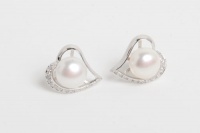 mmpearl(Michael Mikado) 10-11mm White Pearl Gold-Plated Silver Earrings mmpearl(Michael Mikado) 10-11mm White Pearl Gold-Plated Silver Earrings