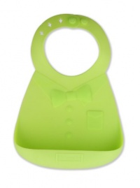 Make My Day Silicone Baby Bib, Lime Make My Day Silicone Baby Bib, Lime