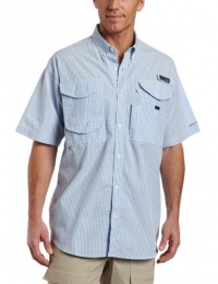 Columbia Sportswear Super Bonehead Classic Short Sleeve Shirt (X-Large, Sail Gingham) Columbia Sportswear Super Bonehead Classic Short Sleeve Shirt (X-Large, Sail Gingham)