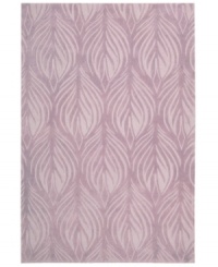 A soothing leaf design is carved into lush lavender, evoking modest and elegant style in this area rug from Nourison. Hand tufted of long polyester fibers for added strength and softness, the Contour area rug creates an ideal accent for any modern room. (Clearance) A soothing leaf design is carved into lush lavender, evoking modest and elegant style in this area rug from Nourison. Hand tufted of long polyester fibers for added strength and softness, the Contour area rug creates an ideal accent for any modern room. (Clearance)