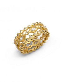 THE LOOKCutout detailsCubic zirconia accentsGold vermeil-plated sterling silver settingTHE MEASUREMENTWidth, about .5ORIGINImported THE LOOKCutout detailsCubic zirconia accentsGold vermeil-plated sterling silver settingTHE MEASUREMENTWidth, about .5ORIGINImported