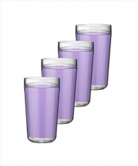 Kraftware Double Wall Insulated 24-Ounce Acrylic Drinkware, Lavender, Set of 4 Kraftware Double Wall Insulated 24-Ounce Acrylic Drinkware, Lavender, Set of 4