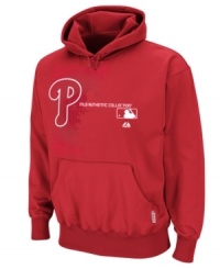 The seventh-inning stretch! No matter how long the game goes, you'll stay comfy in this Majestic Philadelphia Phillies hoodie with Therma Base technology. The seventh-inning stretch! No matter how long the game goes, you'll stay comfy in this Majestic Philadelphia Phillies hoodie with Therma Base technology.