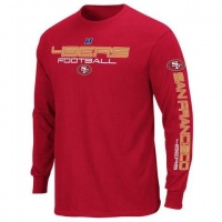 NFL San Francisco 49ers Primary Receiver III Long Sleeve T-Shirt, Bright Cardinal NFL San Francisco 49ers Primary Receiver III Long Sleeve T-Shirt, Bright Cardinal