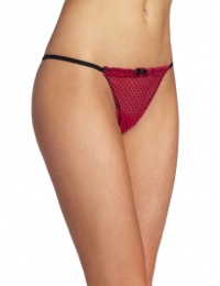 Betsey Johnson Women's Stretch Mesh Ruffle Side String Thong Betsey Johnson Women's Stretch Mesh Ruffle Side String Thong