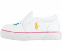 Toddler's Bal Harbour Repeat Slip-On by Ralph Lauren Polo Sport (White-Multi/Color) Toddler's Bal Harbour Repeat Slip-On by Ralph Lauren Polo Sport (White-Multi/Color)