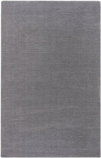 Area Rug 8x11 Rectangle Solid/Striped Light Gray Color - Surya Mystique Rug from RugPal Area Rug 8x11 Rectangle Solid/Striped Light Gray Color - Surya Mystique Rug from RugPal