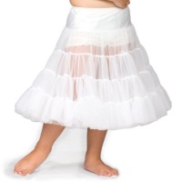 I.C. Collections Girls White Bouffant Half Slip Petticoat - Tea Length, Size 3T I.C. Collections Girls White Bouffant Half Slip Petticoat - Tea Length, Size 3T
