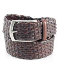 This braided belt from Tasso Elba completes your classic leisure look. This braided belt from Tasso Elba completes your classic leisure look.