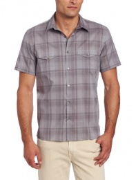 Calvin Klein Sportswear Men's Short Sleeve Yarn Dye Large Madras Calvin Klein Sportswear Men's Short Sleeve Yarn Dye Large Madras