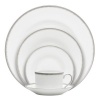 WEDGWOOD FINE BONE CHINA SILVER ASTER: 5-PIECE PLACE SETTING