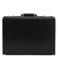 This classic commuter briefcase by Kenneth Cole Reaction makes an impression wherever it goes with its distinguished matte-black finish and distinctive matte-nickel hardware. Limited lifetime warranty. This classic commuter briefcase by Kenneth Cole Reaction makes an impression wherever it goes with its distinguished matte-black finish and distinctive matte-nickel hardware. Limited lifetime warranty.