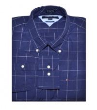 Tommy Hilfiger Men Custom fit Long Sleeve Plaid Shirt Tommy Hilfiger Men Custom fit Long Sleeve Plaid Shirt