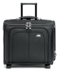 The smartest way to take a side. An innovative designs puts the protection & security of your laptop first with a side-loading compartment decked out in 10mm foam padding to combat the bumps & bruises of busy travel. Easy-glide wheels take this mobile office, which features multiple organizational pockets, large accessory pockets, an accordion folder and more, on the go. The smartest way to take a side. An innovative designs puts the protection & security of your laptop first with a side-loading compartment decked out in 10mm foam padding to combat the bumps & bruises of busy travel. Easy-glide wheels take this mobile office, which features multiple organizational pockets, large accessory pockets, an accordion folder and more, on the go.