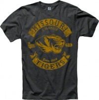Missouri Tigers Heathered Black Rockers Ring Spun T-Shirt Missouri Tigers Heathered Black Rockers Ring Spun T-Shirt
