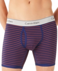 Created to celebrate the collection's 30th anniversary: A Boxer Brief inspired by the iconic Calvin Klein Underwear introduced in 1982, now updated with microfiber for an enhanced fit. Created to celebrate the collection's 30th anniversary: A Boxer Brief inspired by the iconic Calvin Klein Underwear introduced in 1982, now updated with microfiber for an enhanced fit.