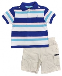 Nautica Baby-Boys Infant 2 Piece Pique Polo Short Set, Rock Candy, 24 Months Nautica Baby-Boys Infant 2 Piece Pique Polo Short Set, Rock Candy, 24 Months