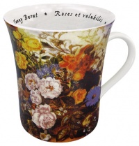 Konitz 12-Ounce Les Fleurs Chez Les Peintres Burat Mugs, Assorted, Set of 4 Konitz 12-Ounce Les Fleurs Chez Les Peintres Burat Mugs, Assorted, Set of 4