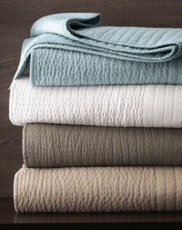 Donna Karan Essentials Puckered Stitch Standard Quilt Sham White Donna Karan Essentials Puckered Stitch Standard Quilt Sham White