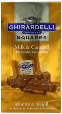 Ghirardelli Chocolate Squares, Milk Chocolate with Caramel Filling, 8.51-Ounce Bags (Pack of 3)