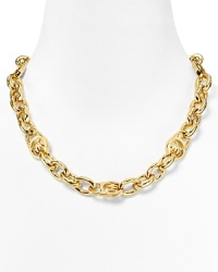 MICHAEL Michael Kors' classically styled gold chain is a striking complement to a neutral neckline. Slip it on with sumptuous knits to channel the label's enviable jet-set aesthetic. MICHAEL Michael Kors' classically styled gold chain is a striking complement to a neutral neckline. Slip it on with sumptuous knits to channel the label's enviable jet-set aesthetic.