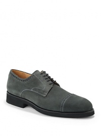 THE LOOKRich suede upperCap toePerforated details Lace-up closurePadded insoleTHE MATERIALSuede upperLeather lining and soleORIGINMade in Spain THE LOOKRich suede upperCap toePerforated details Lace-up closurePadded insoleTHE MATERIALSuede upperLeather lining and soleORIGINMade in Spain