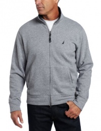 Nautica Men's Big-Tall Full Zip Knit Jacket, Ash Heather, 3X