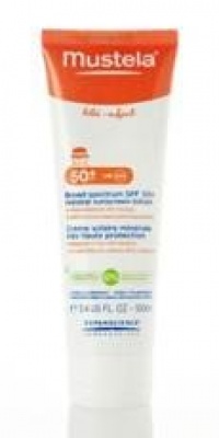 Mustela Broad Spectrum Mineral Sunscreen Lotion SPF 50 Plus 3.4 fl oz. Mustela Broad Spectrum Mineral Sunscreen Lotion SPF 50 Plus 3.4 fl oz.