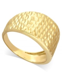 Feeling special. This textured band from YellOra™ brings together pure gold, sterling silver and palladium for a glamorous touch. Feeling special. This textured band from YellOra™ brings together pure gold, sterling silver and palladium for a glamorous touch.