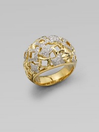 From the Tapestry Collection. This dazzling piece boasts diamonds set in a radiant, 18k gold quatrefoil design. 18k goldDiamonds, .64 tcwImported From the Tapestry Collection. This dazzling piece boasts diamonds set in a radiant, 18k gold quatrefoil design. 18k goldDiamonds, .64 tcwImported
