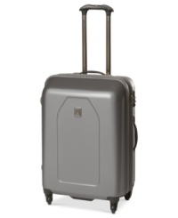 Sleek style and smart details put this durable suitcase on the top of your packing list. The protective hardside construction rolls effortlessly around on 360º spinner mobility and keeps your fragile essentials safe with extra-wide hold-down straps. The included Add-A-Bag strap lets you carry even more with no added hassle. Lifetime warranty. Sleek style and smart details put this durable suitcase on the top of your packing list. The protective hardside construction rolls effortlessly around on 360º spinner mobility and keeps your fragile essentials safe with extra-wide hold-down straps. The included Add-A-Bag strap lets you carry even more with no added hassle. Lifetime warranty.