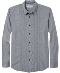 Detailing down the middle of this shirt from DKNY add the perfect accent to make it an ideal going-out style. Detailing down the middle of this shirt from DKNY add the perfect accent to make it an ideal going-out style.