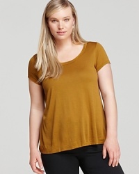 A vivid jewel tone lends luxe appeal to a classic Eileen Fisher Plus tee. Set off the shade with sleek separates and turn heads in brilliant color. A vivid jewel tone lends luxe appeal to a classic Eileen Fisher Plus tee. Set off the shade with sleek separates and turn heads in brilliant color.
